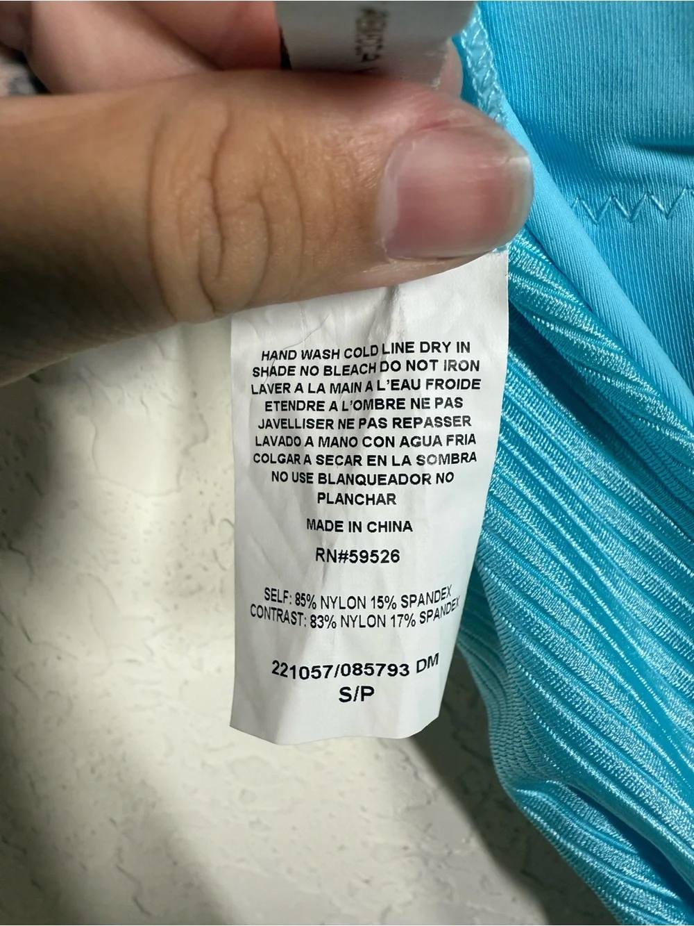 Becca Blue Monte Carlo One Piece Swimsuit Size Small
